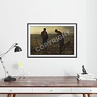 Vista 4 de Jean-Francois Millet - El Ángelus (1859) - Póster de pintura clásica, regalo de arte/ Tamaño: A5 (5.827 x 8.268 in)