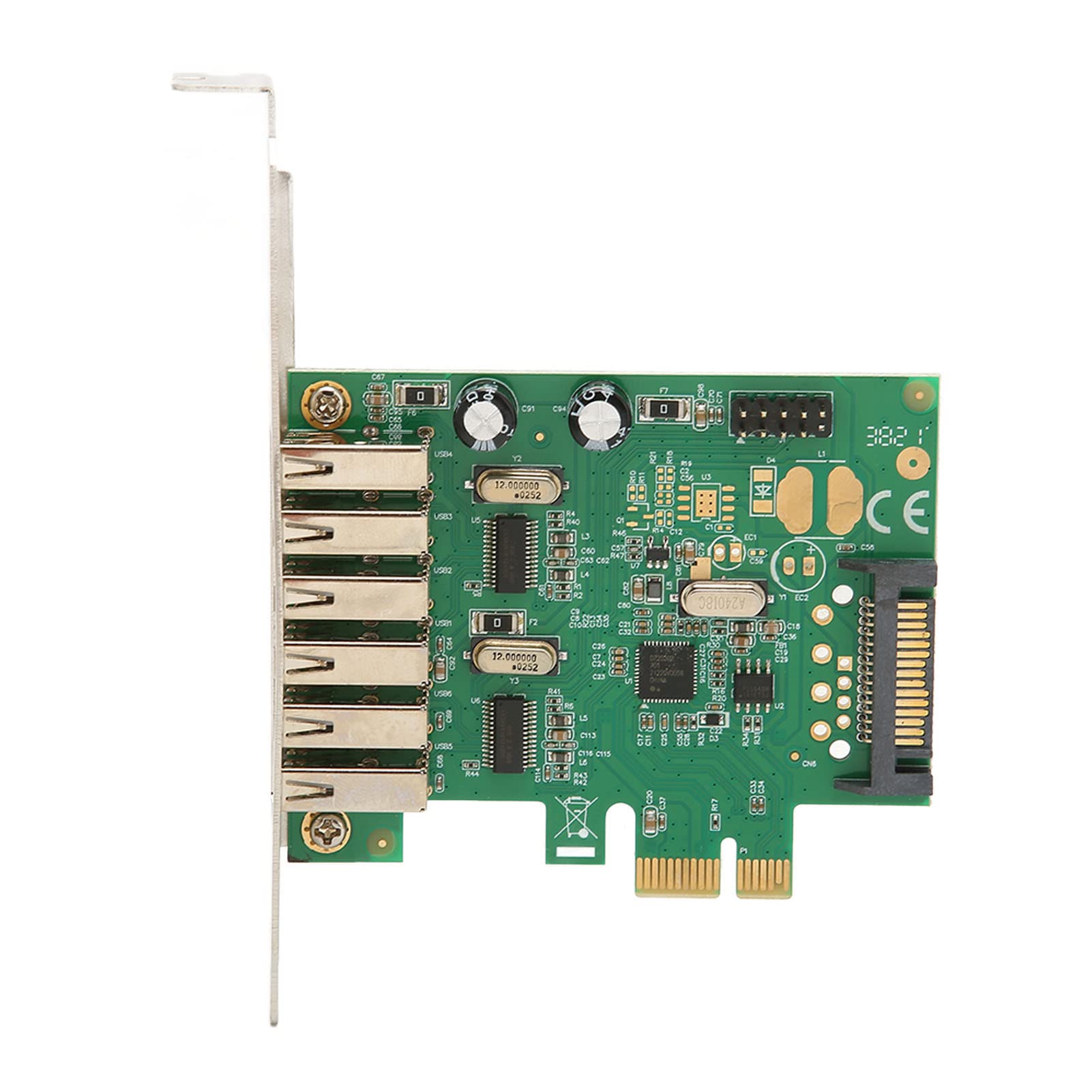 Bewinner Tarjeta de Expansión USB 2.0 a PCI Express, 6 Puertos, 480 Mbps, para PC Escritorio, Compatibilidad con 10/8.1/8/7/Xp/Vista