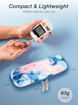 Leng Ke Upgraded Insulin Travel Case - EVA Diabetes Cooler TSA Approved With 2 Ice Packs, Portable Medicine Cooler for Insulin Pen (Pink)