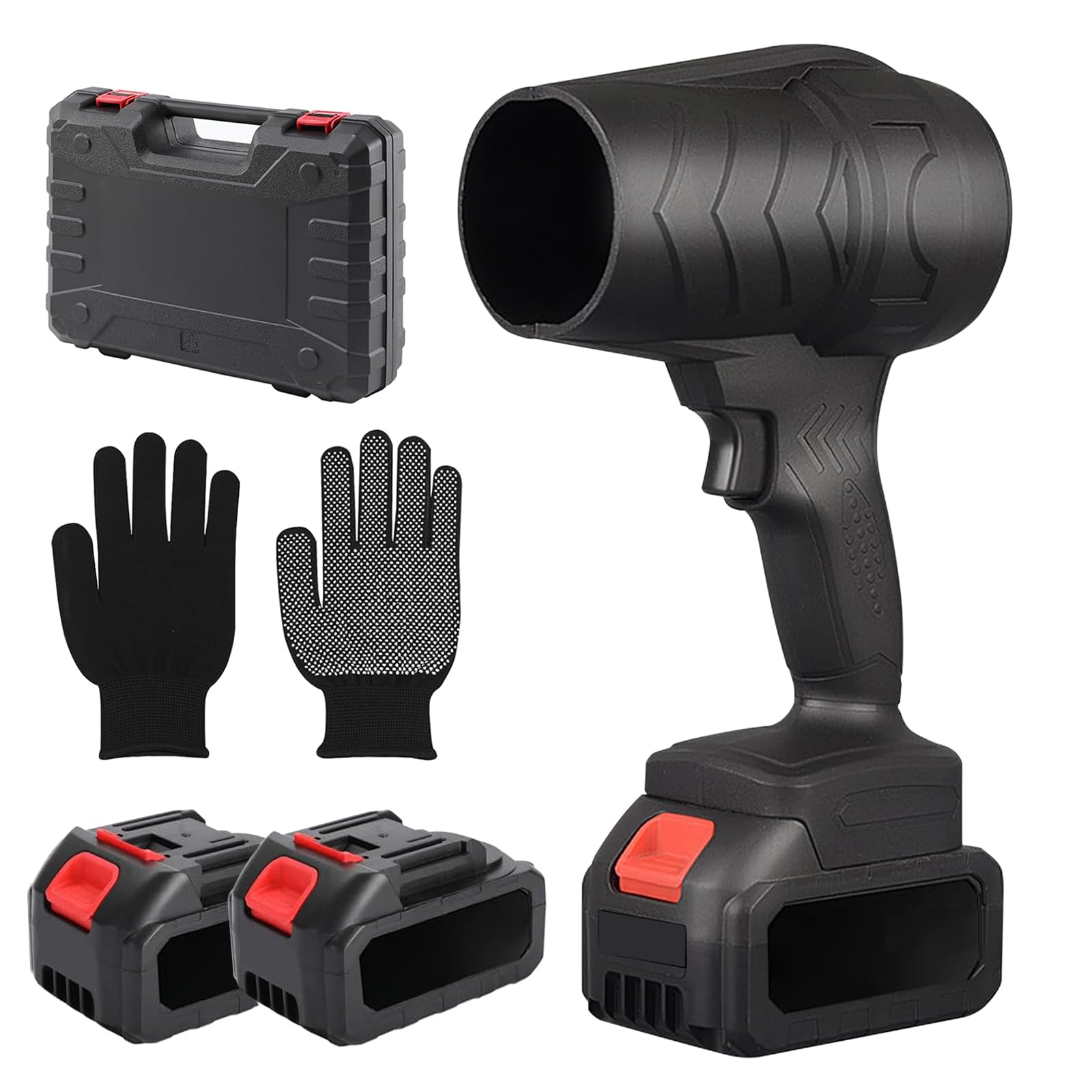 Soplador de hojas, 16000 rpm, mini soplador de batería con 2 baterías de 2000 mAh | Soplador de hojas eléctrico, turbo, soplador de polvo eléctrico, soplador de aire para soplar hojas, coche, polvo