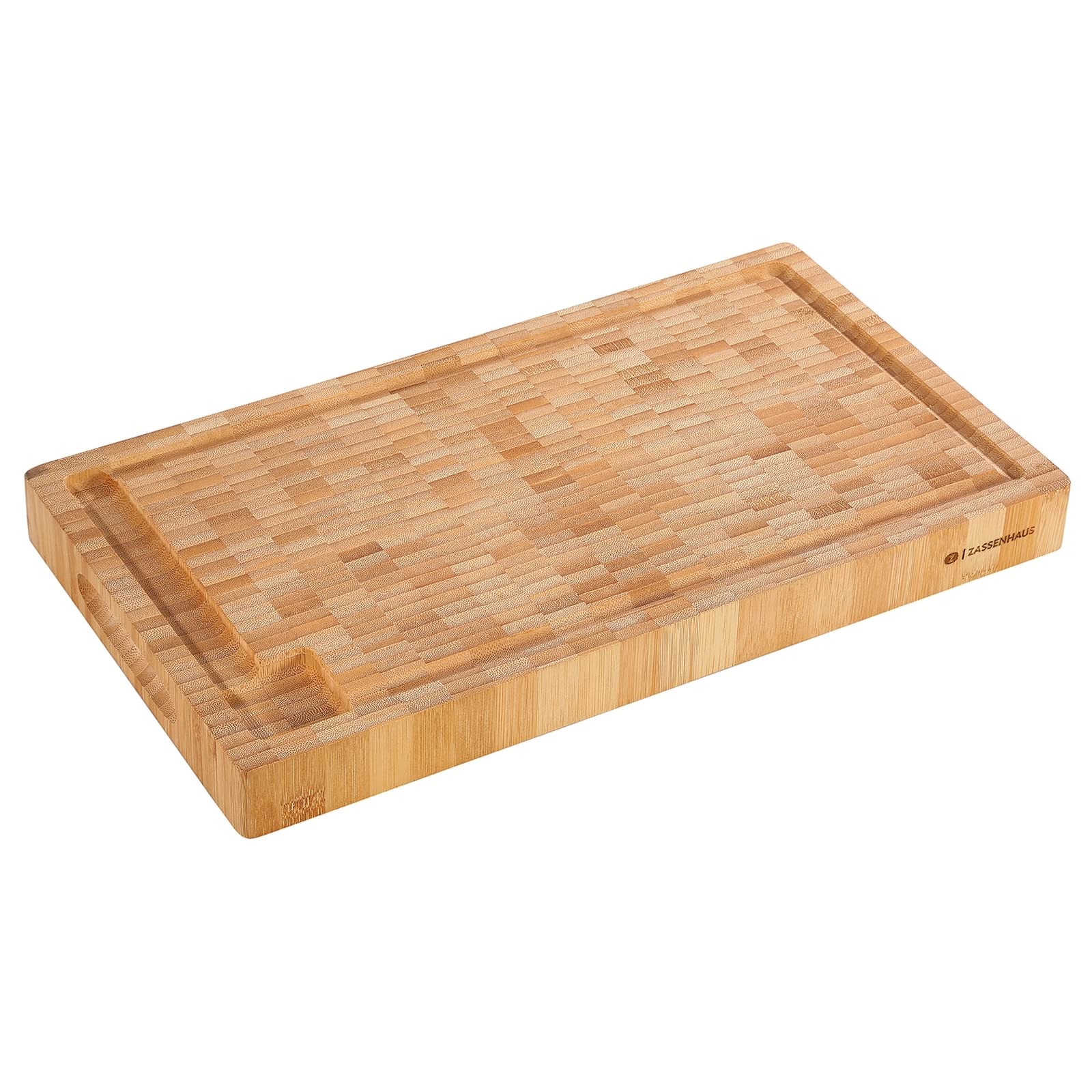 Zassenhaus Tabla de cortar de bambú para jugo extra gruesa