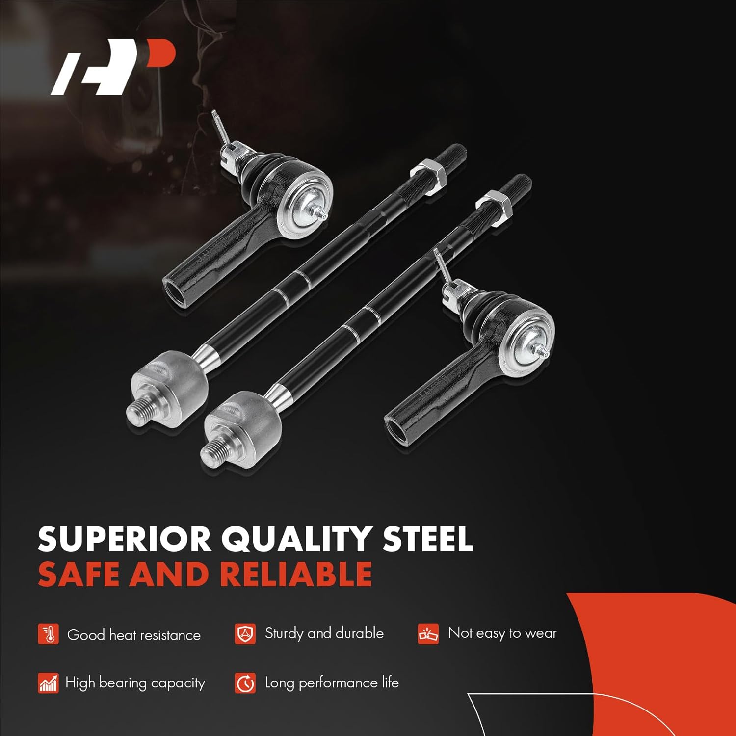 A-Premium Set of 6, Front Lower Control Arm, Inner & Outer Tie Rod End, Compatible with Ford Escape 2001-2004, Mazda Tribute 2001-2004