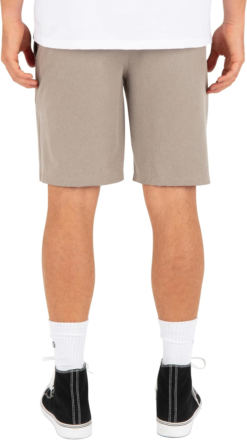 Hurley Men's Phantom 4-Way Stretch Microcheck Hybrid Walk Shorts, 9" Inseam 20" Outseam, Quick Dry, Button Closure