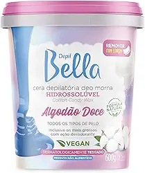 Depil Bella - Cera Morna Depilatória Hidrossolúvel Deo Algodão Doce 600g