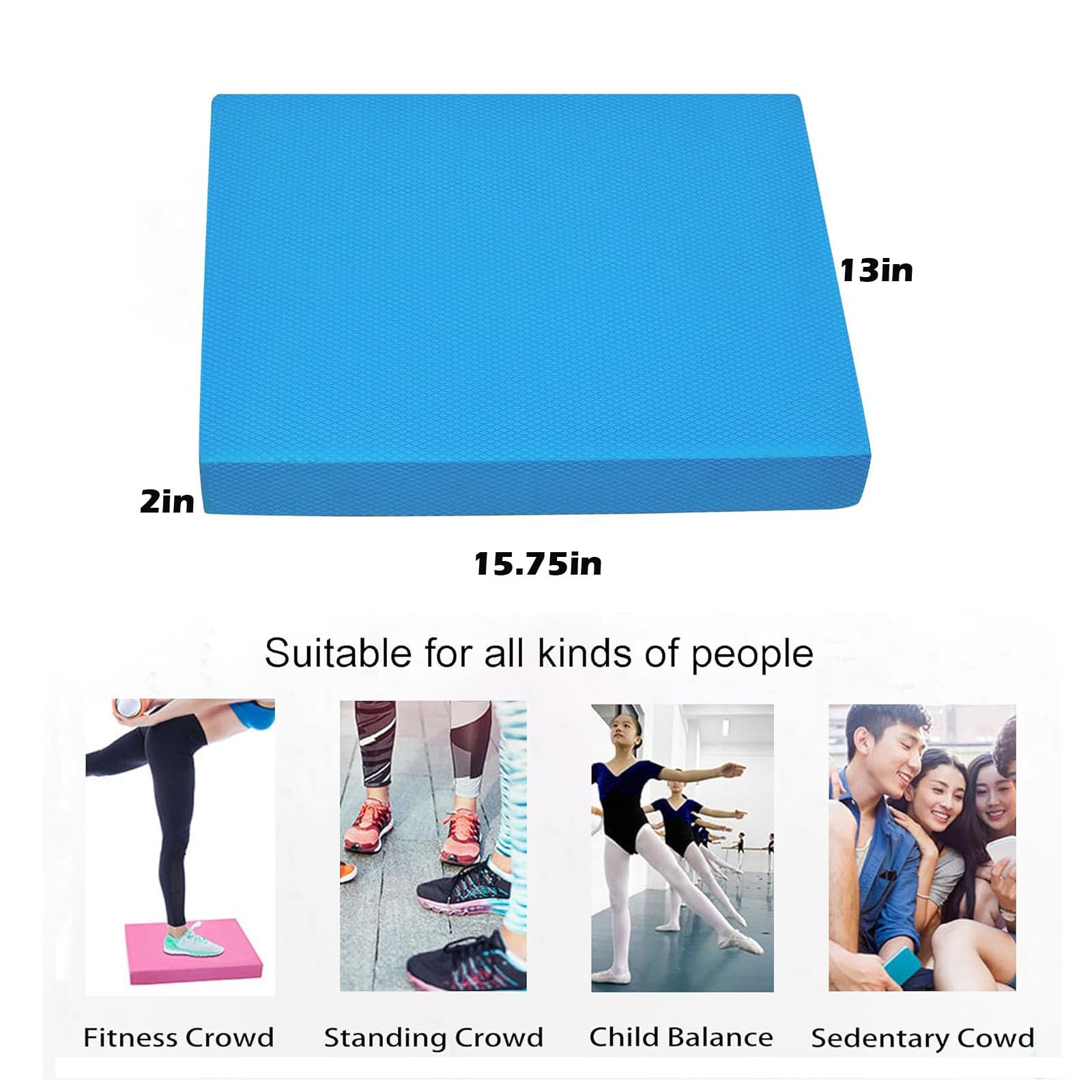Tappetino per equilibrio, in schiuma, 40,1 x 33 x 5,1 cm, per esercizi di fisioterapia, yoga, allenamento dell'equilibrio