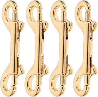 iplusmile Double End Brass Clips 4pcs Brass Snap Bolt Snaps Double Ended Hook Hook Clip Diving Hook for Diving Pet Luggage Outdoor Mountaineering Bolt Snap Hooks