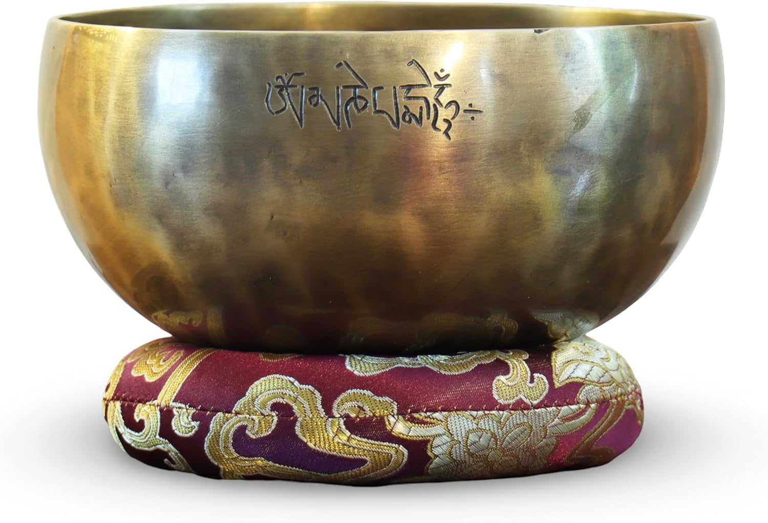 Bol Tibétain Lunaire Ø +/- 16 cm, Note DO, Méditation, martelé à la main au Népal, 7 métaux. Fabrication durant la pleine lune. Avec bâton et coussin. Pièce rare et unique, Stock FRANCE