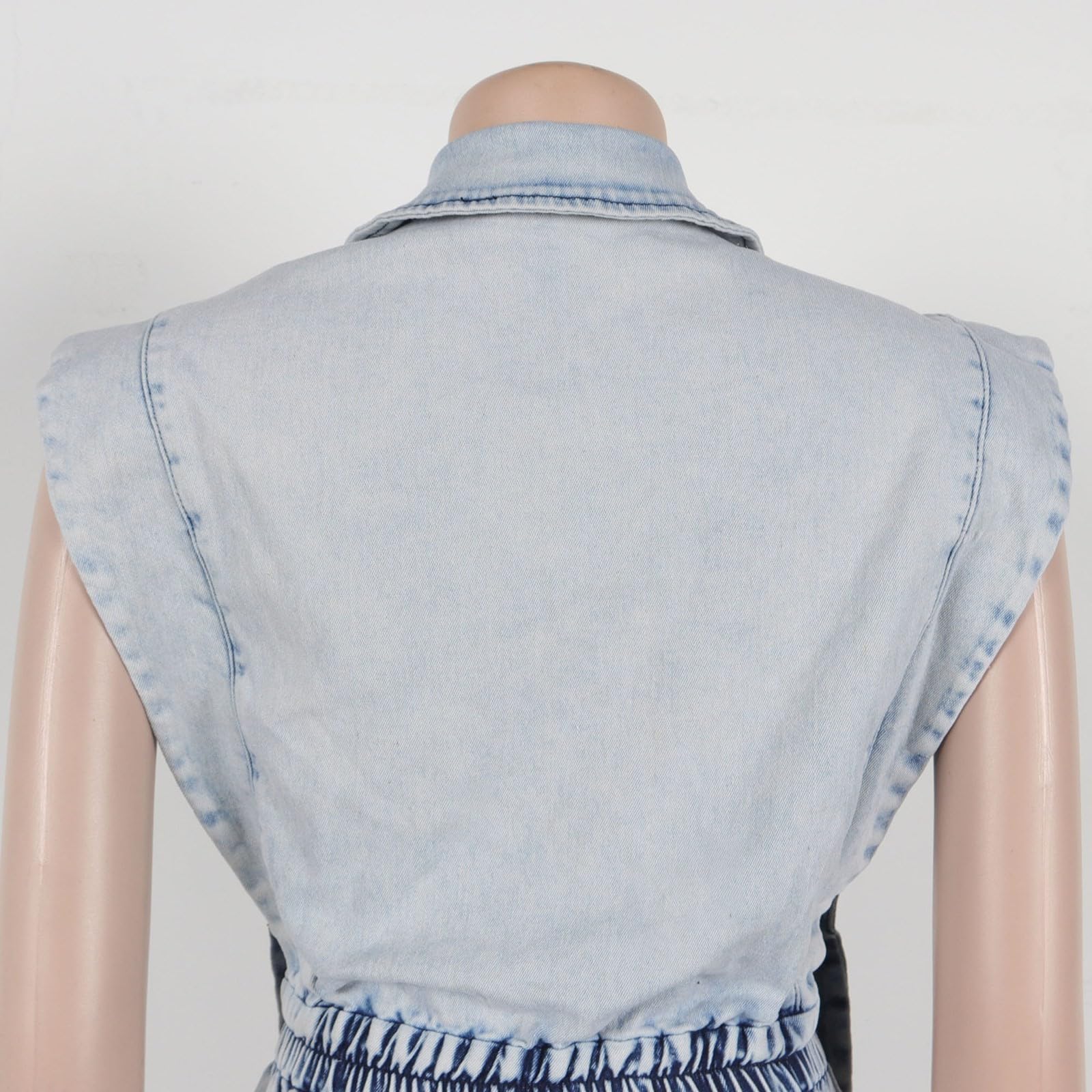 Combinaison décontractée en Jean délavé avec Pantalon Court Veste Femme Chic Et Elegant Pantalon DéContracté Tenue Tennis Travel Outfit