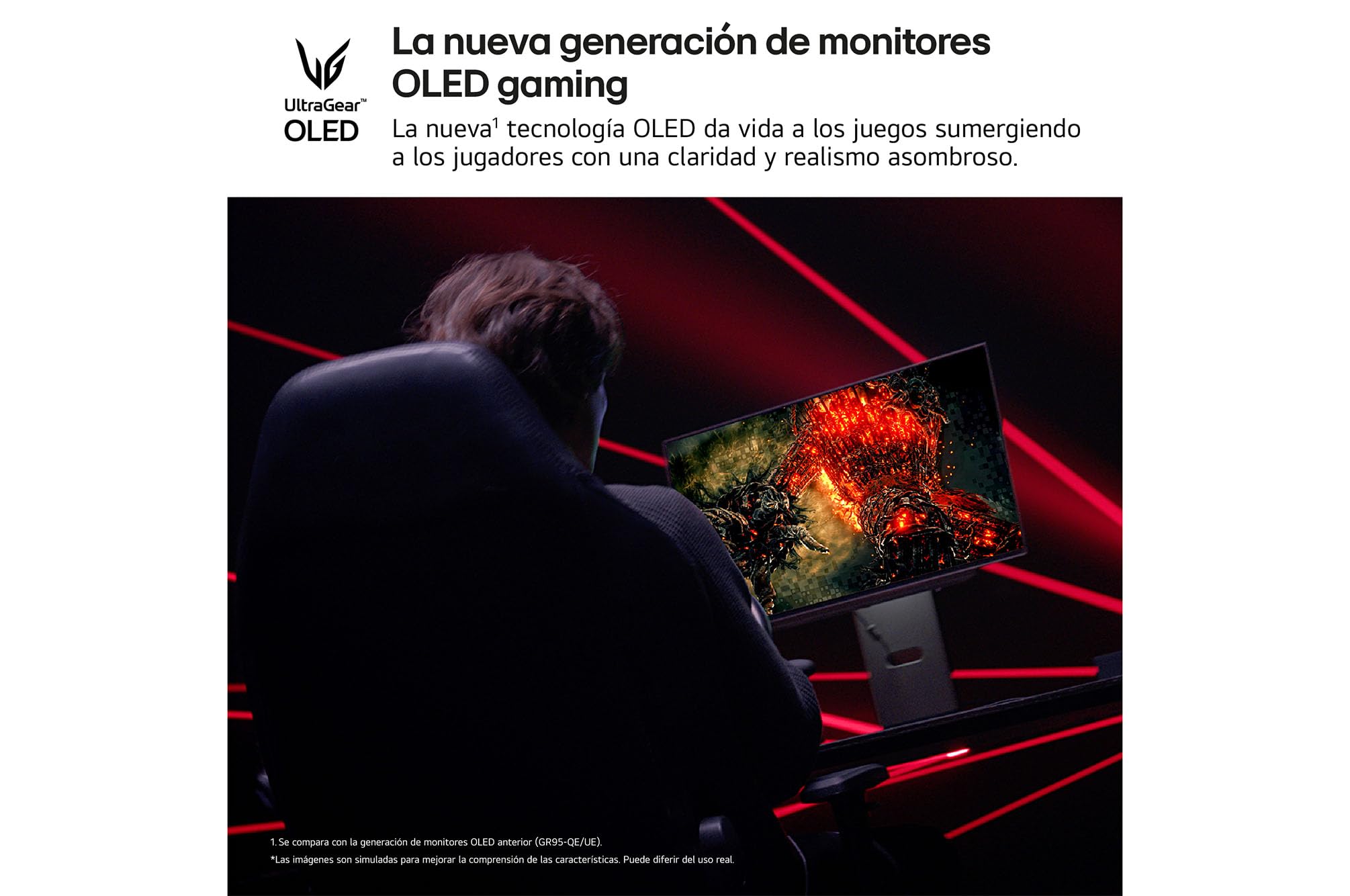 LG 27GX790A-B - Monitor Gaming Ultragear 27", Panel OLED, QHD (2560x1440), 16:9, 480Hz, 0.03ms, G-Sync Compatible, FreeSync Premium Pro, Pivotable, Morado Grisáceo — view 3