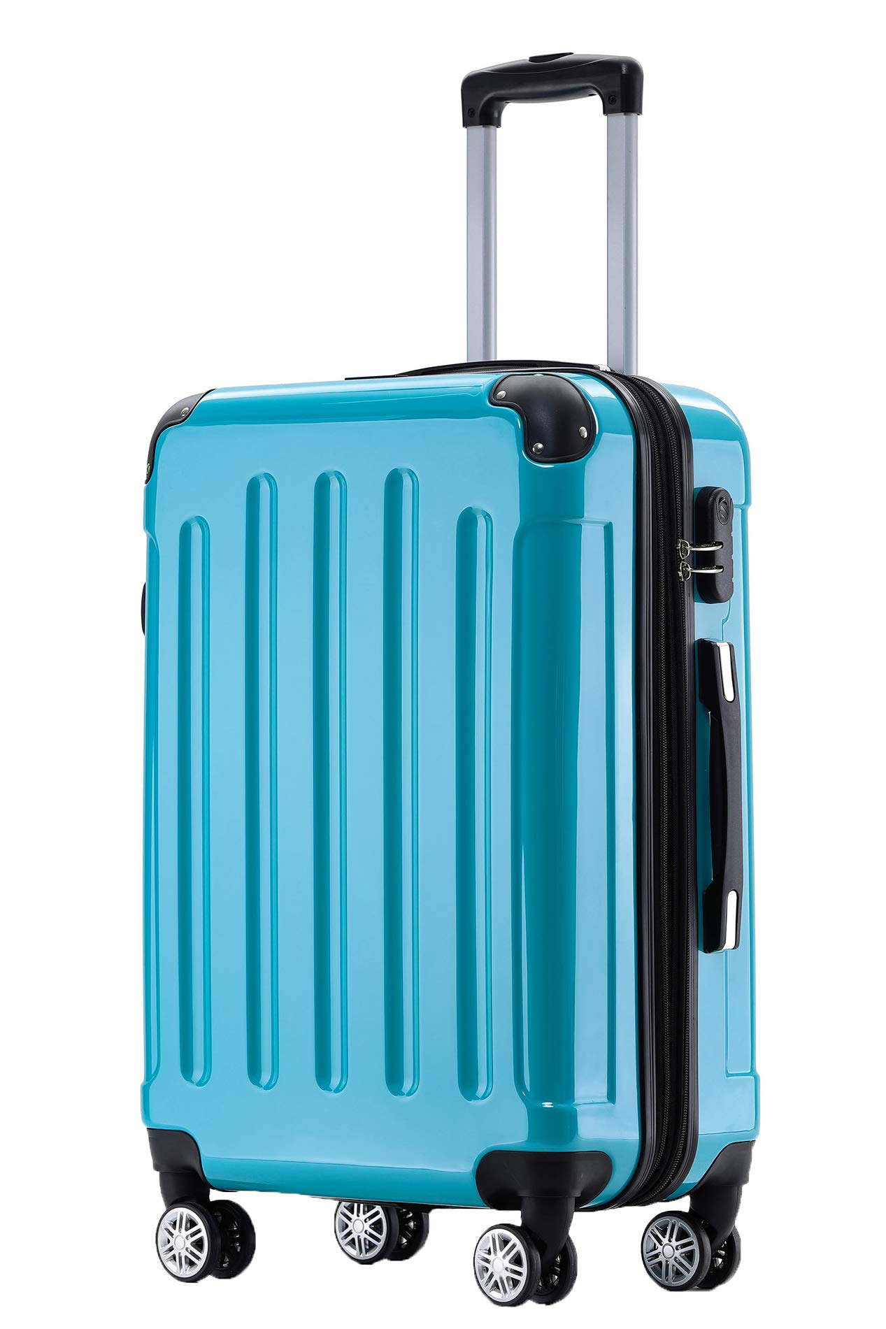 BEIBYE 2048 Hartschalenkoffer aus Polycarbonat, Reisekoffer mit 4 Zwillingsrollen und Zahlenschloss, Erweiterbarer Trolley Koffer M L XL oder Kofferset mit Teleskopgriff