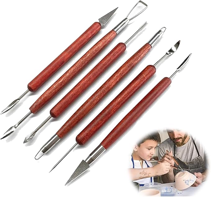 Xumann 6pc Clay Modelling Tools, Clay Sculpting Tools, Carving Pottery Tools Amazon.co.uk