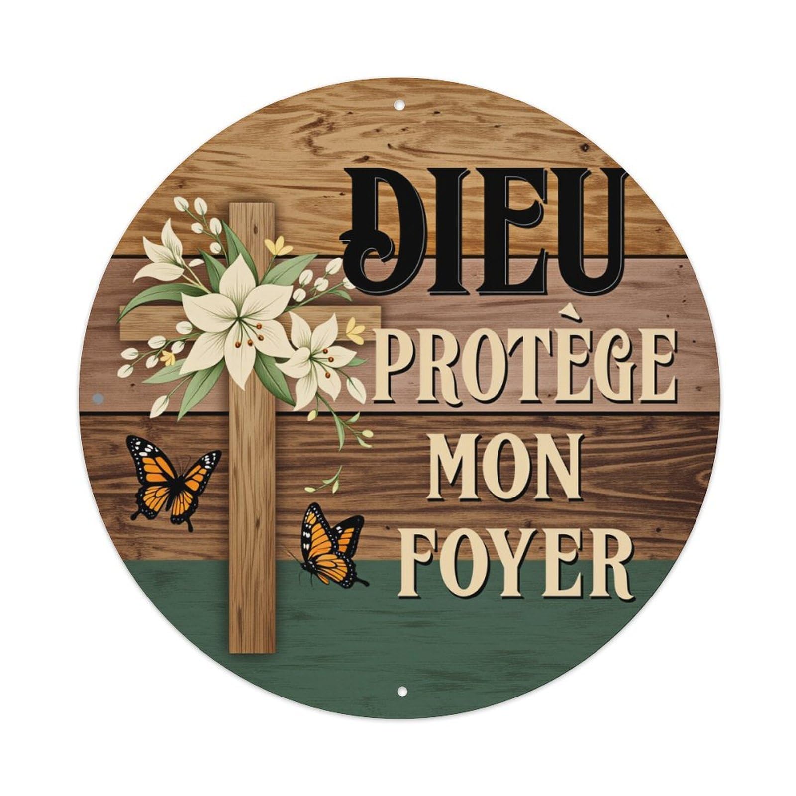 God Protects My Home Cross Metal Tin Sign Vintage Garden Bedroom Cafe Bar Man Cave Home Wall Decor Metal Poster 8x8 inches