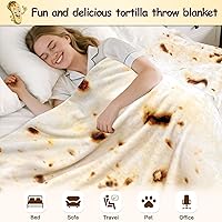 Vista 4 de mermaker Cobija de doble cara con estampado de tortilla para burritos