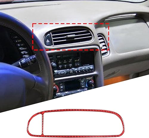Miniatura 7 de LLKUANG Calcomanías decorativas de salida de viento para tablero de control central, compatibles con Chevrolet Corvette C5 Z06 1998-2004, adhesivo