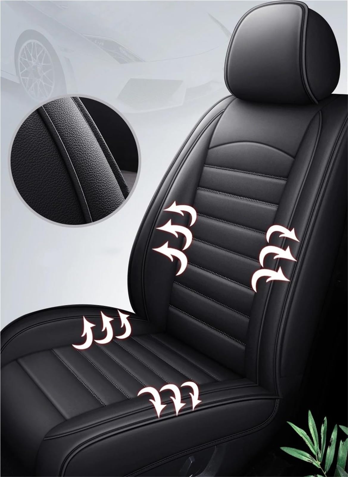 Funda De Asiento Coche Para El Conductor Y Cojín Del Pasajero Para OPEL Para Antara Para Grandland X Para CORSA(Style 7)