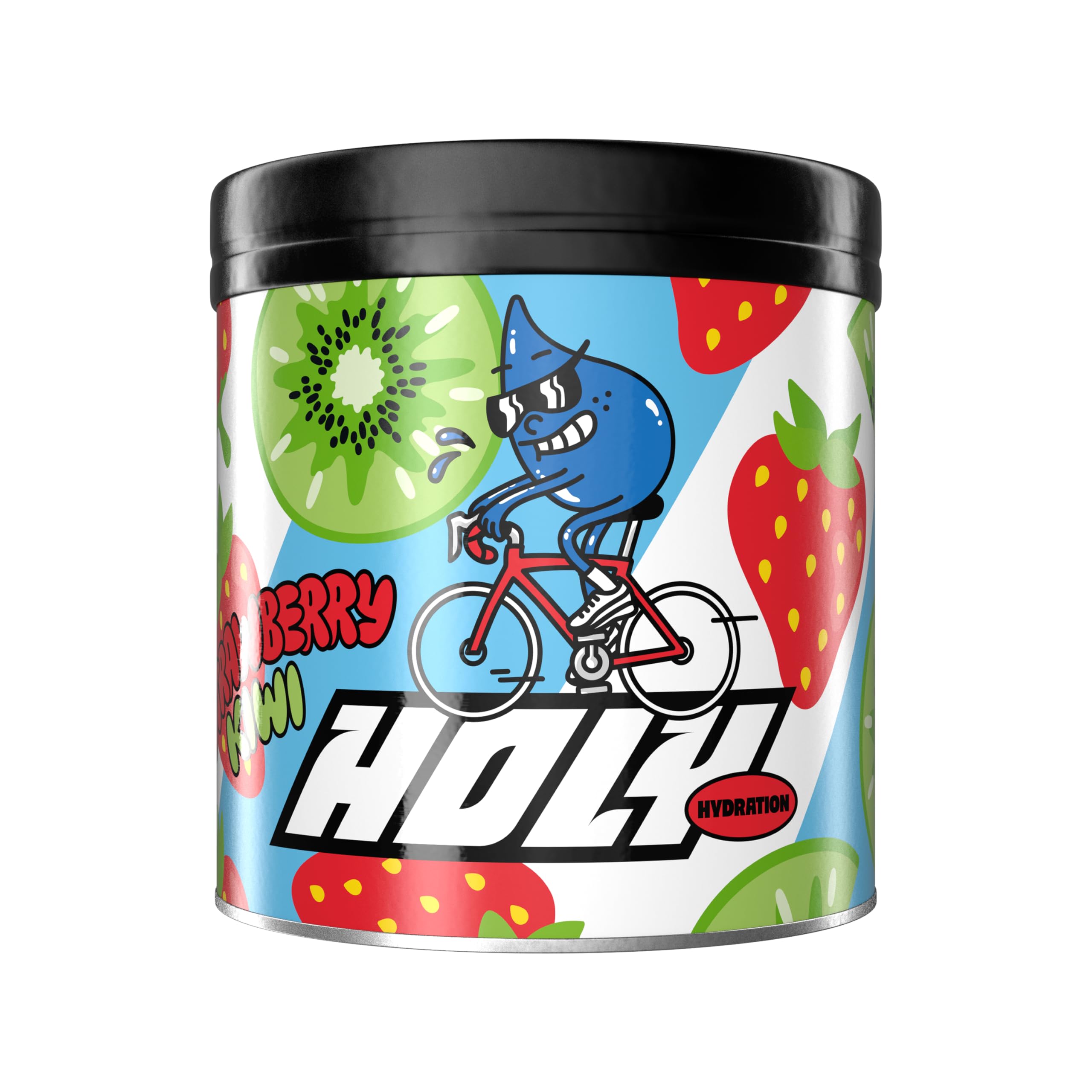 HOLY Hydration Elektrolyte Pulver 'Strawberry Kiwi' – Vegan mit 100% natürlichen Fruchtaromen – 50 Portionen Hydration Drink mit wertvollen Elektrolyten & Mineralstoffen