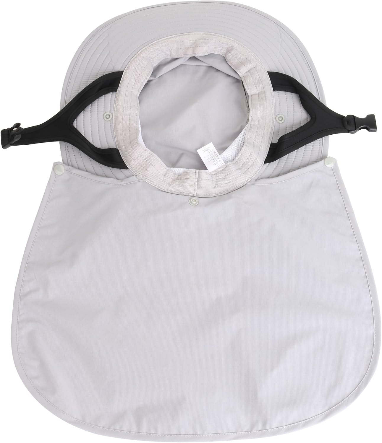 Connectyle Men's Quick Dry UPF 50+ Sun Hat with Removable Neck Flap Wide Brim Bucket Hat with Chin Straps for Surfing Boating
