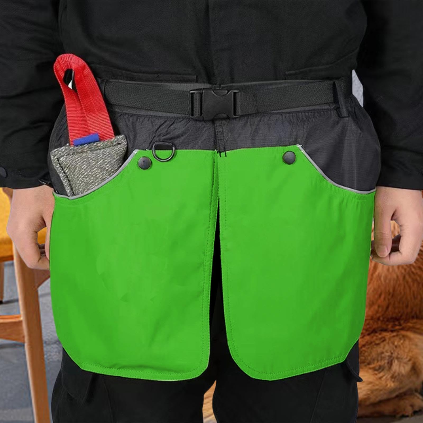 Hundetraining Schürze mit Taschen wasserfeste robuste Hunde Handler Kleidung, Green M