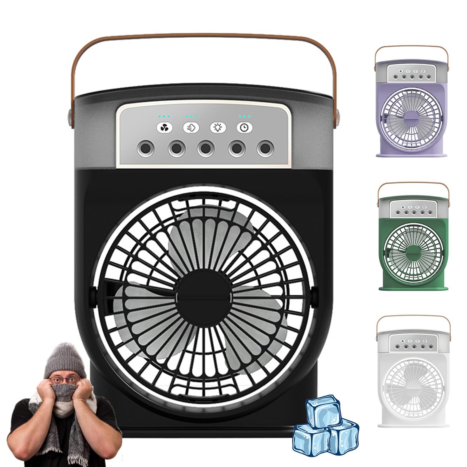 Portable Air Conditioners Personal Evaporative Air Cooler 3 Speeds Cool Mists Small Air Conditioner Fan Desktop Cooling Fan