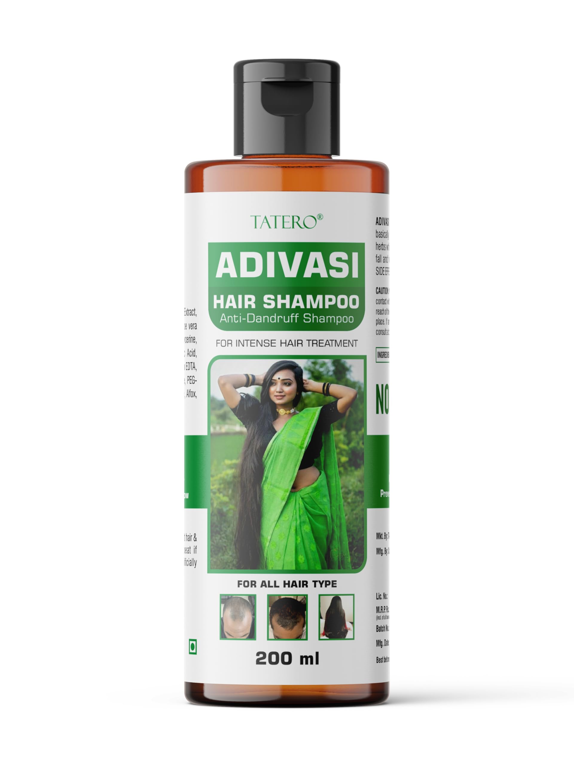 Tatero Adivasi Anti-Dandruff Hair Shampoo, 200ml, With Amla, Neem and 8 Herbal Extracts-picture-29