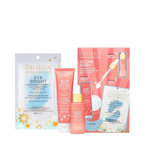 Miniatura 2 de Pacifica Beauty  Glow Baby - Prueba de vitamina C + kit de valor  Juego de regalo de 3 piezas para el cuidado de la piel y belleza, juego de prueba