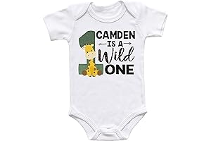 Customizable Safari First Birthday Bodysuit: A Wild Adventure to Celebrate Your Precious Little One