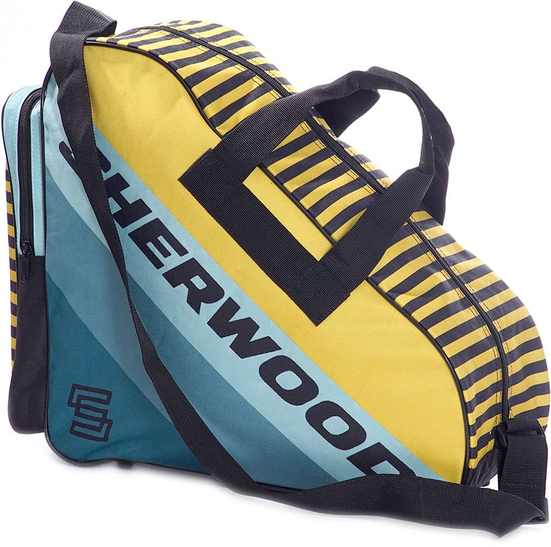 Sherwood - Borsa per pattini da ghiaccio con manici I Inline liner bag I Borsa da hockey su ghiaccio con zip e pratici scomparti I Include tracolla regolabile I Borsa per pattini da hockey su ghiaccio