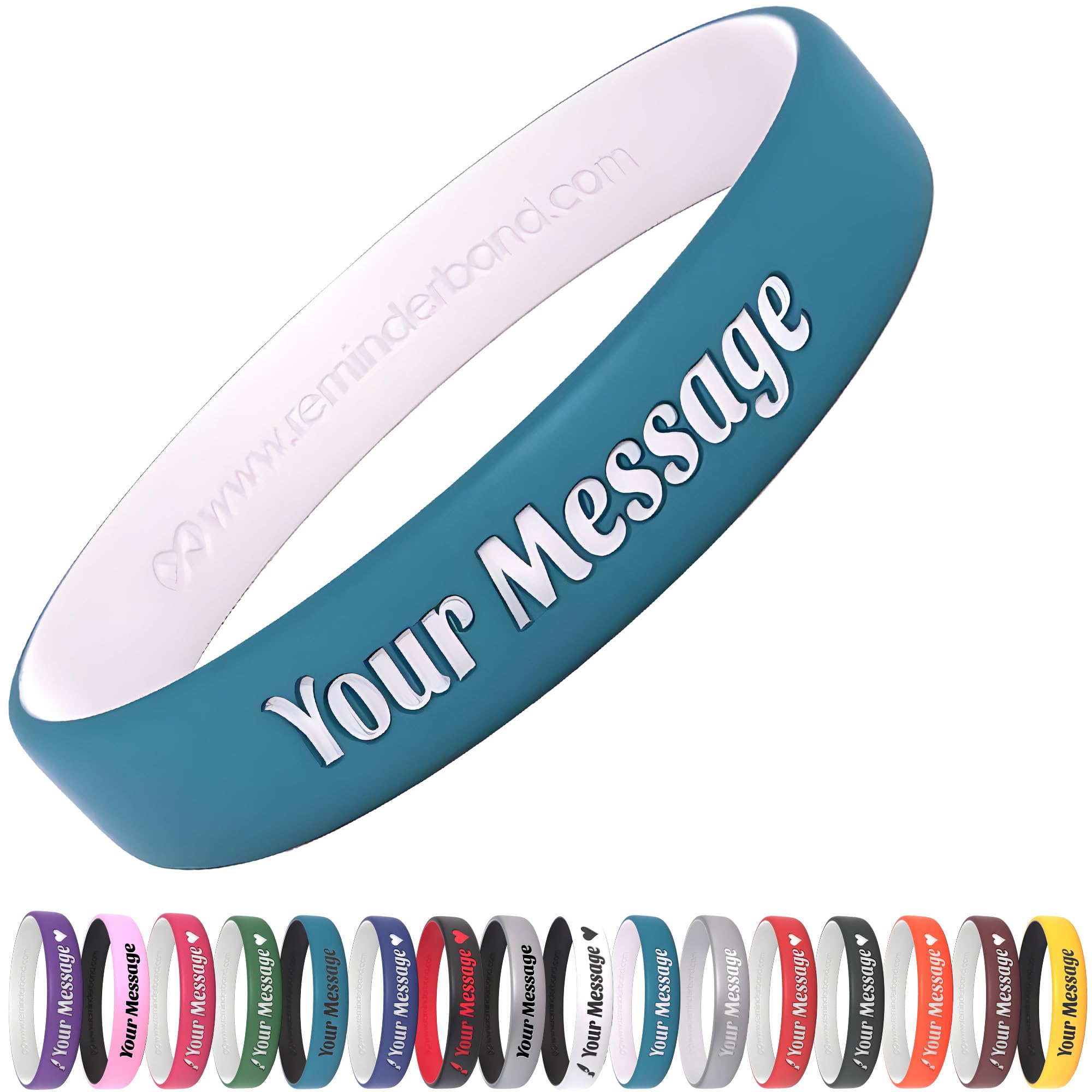 Customizable 100% Silicone Luxe Wristbands – Wristbands Customizable, Custom Bracelets, Personalized Silicone Wrist bands, Customized Bracelet Bulk, Custom Rubber Bracelets for Events and Gifts