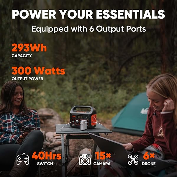 Jackery Portable Power Station Explorer 300, 293Wh Backup Lithium Battery, 110V/300W Pure Sine Wave AC Outlet, Solar Generator for Outdoors Camping Travel Hunting Blackout (Solar Panel Optional) - 4