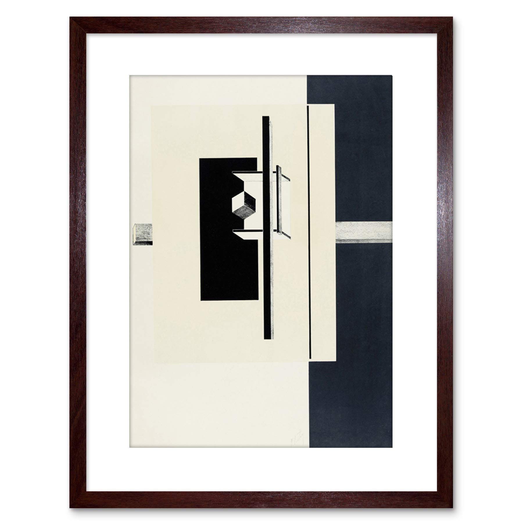 Wee Blue Coo PAINTING EL LISSITZKY 1O KESTNERMAPPE PROUN PROUN FRAMED ART PRINT F97X12044