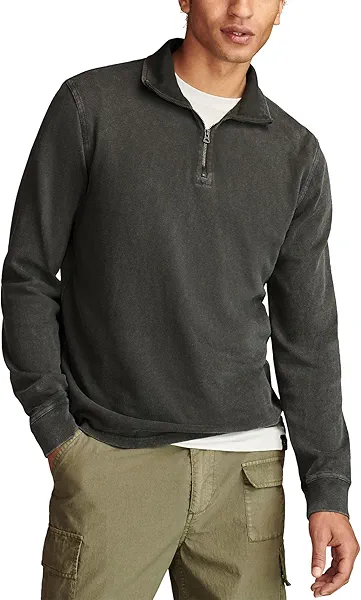 Lucky Brand Men's Weekend Slub Half Zip Mock