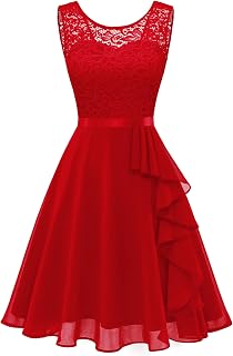 Homecoming Cocktail Dresses Bridesmaid Wedding Guest Short Prom Dress Ruffle Hem Sleeveless Lace Formal Gowns