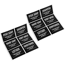 PVC Bathroom Bottles Labels Shampoo Sub-Bottle Decals Stickers for Hand Shampoo