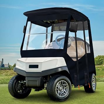 Club Car 2 Passengers Golf Cart Enclosure Rain Cover High Transparency Heavy Duty 600D Golf Cart Driving Shield Waterproof Windproof