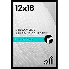 Americanflat 12x18 Poster Frame with Polished Plexiglass - Wide Picture Frames Made of Engineered Wood for Vertical or Horizontal Wall Display - Epic Collection - Mahogany