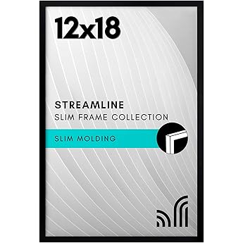 Americanflat 12x18 Poster Frame with Polished Plexiglass - Wide Picture Frames Made of Engineered Wood for Vertical or Horizontal Wall Display - Epic Collection - Mahogany