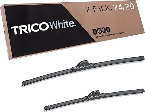 TRICO White (35-2420) - Paquete de 2 limpiaparabrisas de repuesto de 24 y 20 pulgadas, para mi coche, hoja de haz de clima extremo súper prémium