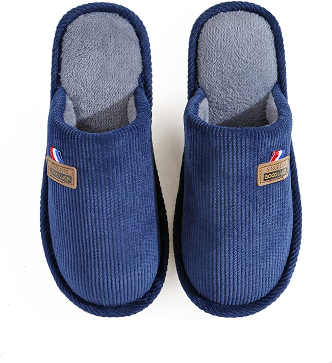GLigeT Men's slippers Men's Slippers Cotton Slippers Autumn and Winter Indoor Floor Mopping Warm Non-slip Thick Shoes Women's slippers (Color : B, Size : 40-41)