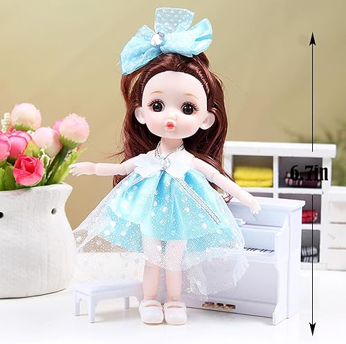 Miniatura 6 de Juego de muñecas con mini princesa para niñas, juguetes para niñas de 3, 4, 5, 6 años, regalo para niñas, 6 piezas de figuras de princesa pequeñas