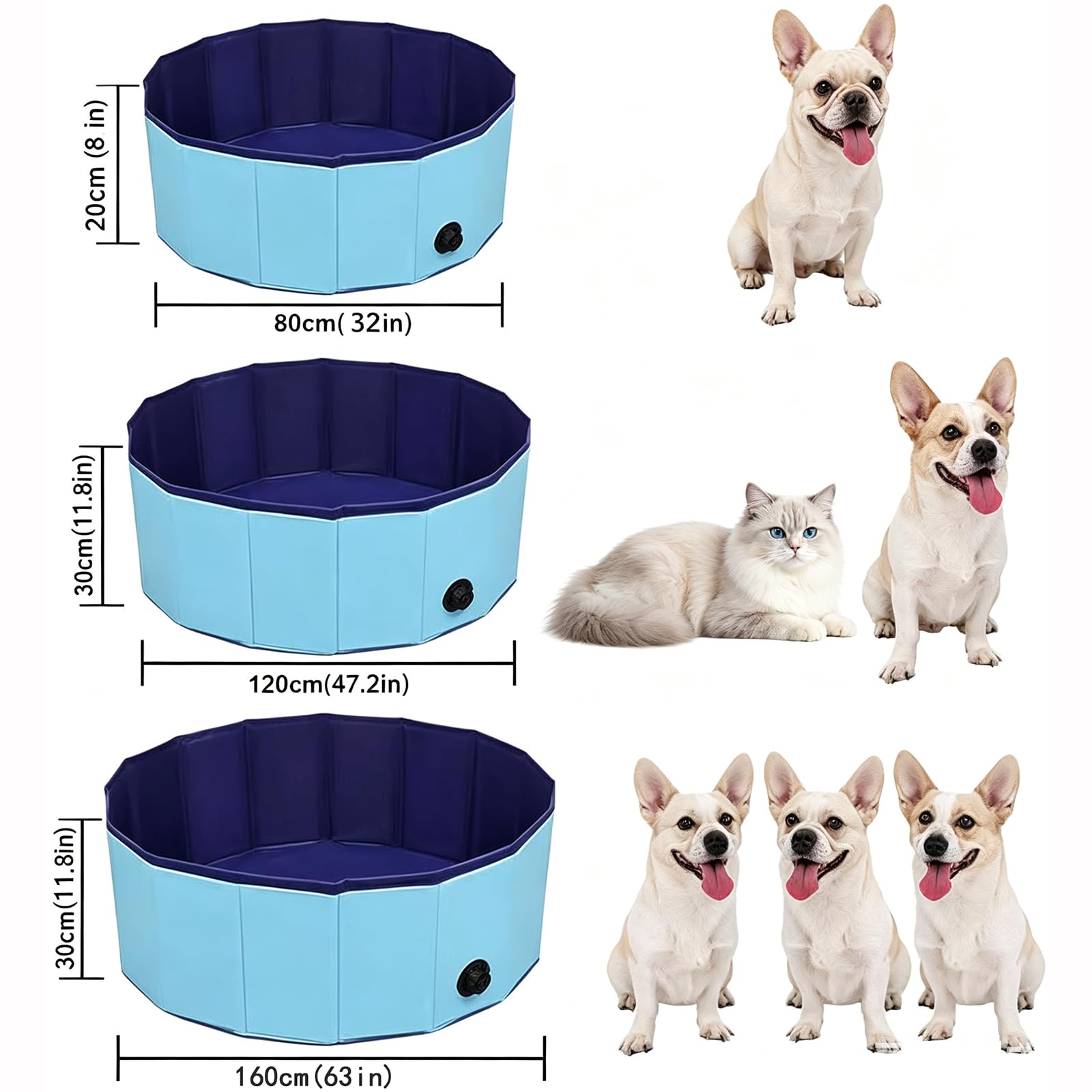 Piscine pour Chien, Piscine Chien Pliable PVC