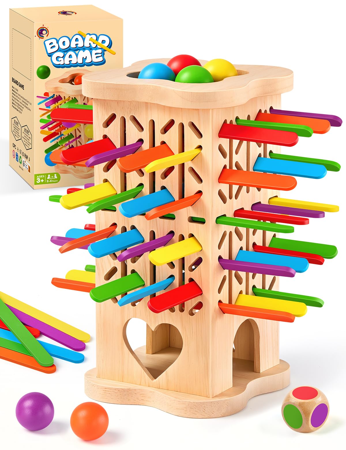 Montessori Game Wooden Board Games, Math Educational Toys for Kids Age 3-6