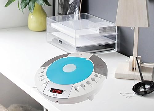 Miniatura 5 de HANNLOMAX HX-330CD Reproductor de CD, radio FM, Bluetooth, reloj despertador, pantalla LED roja, puerto USB para cargareproducción de MP3, entrada