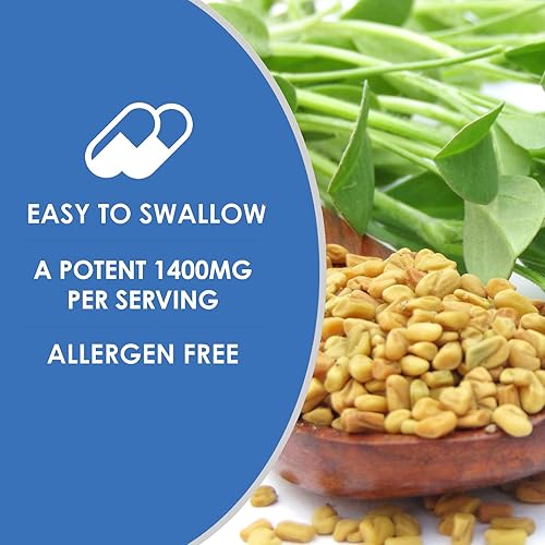 Miniatura 6 de Fenugreek  Cápsulas para apoyo a la lactancia  Apoya la lactancia materna natural para madres lactantes  Tamaño de porción de 1400 mg  Suministro de