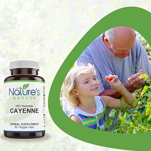 Miniatura 6 de NATURE'S GARDEN ESSENTIALS Cayenne - 90 cápsulas vegetales con 500 mg de pimienta de cayena orgánica en polvo