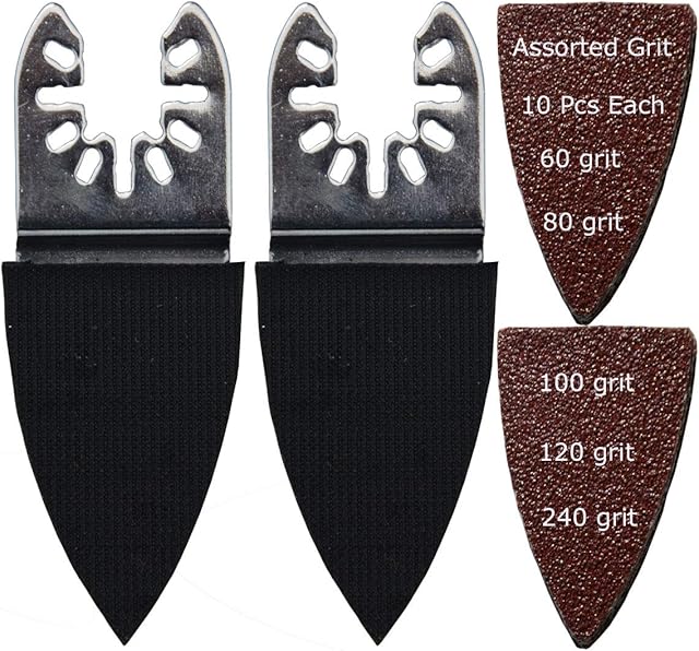 XXGO 52 Pcs Finger Oscillating Multi Tool Sanding Pads Accessory Kits XG3052U