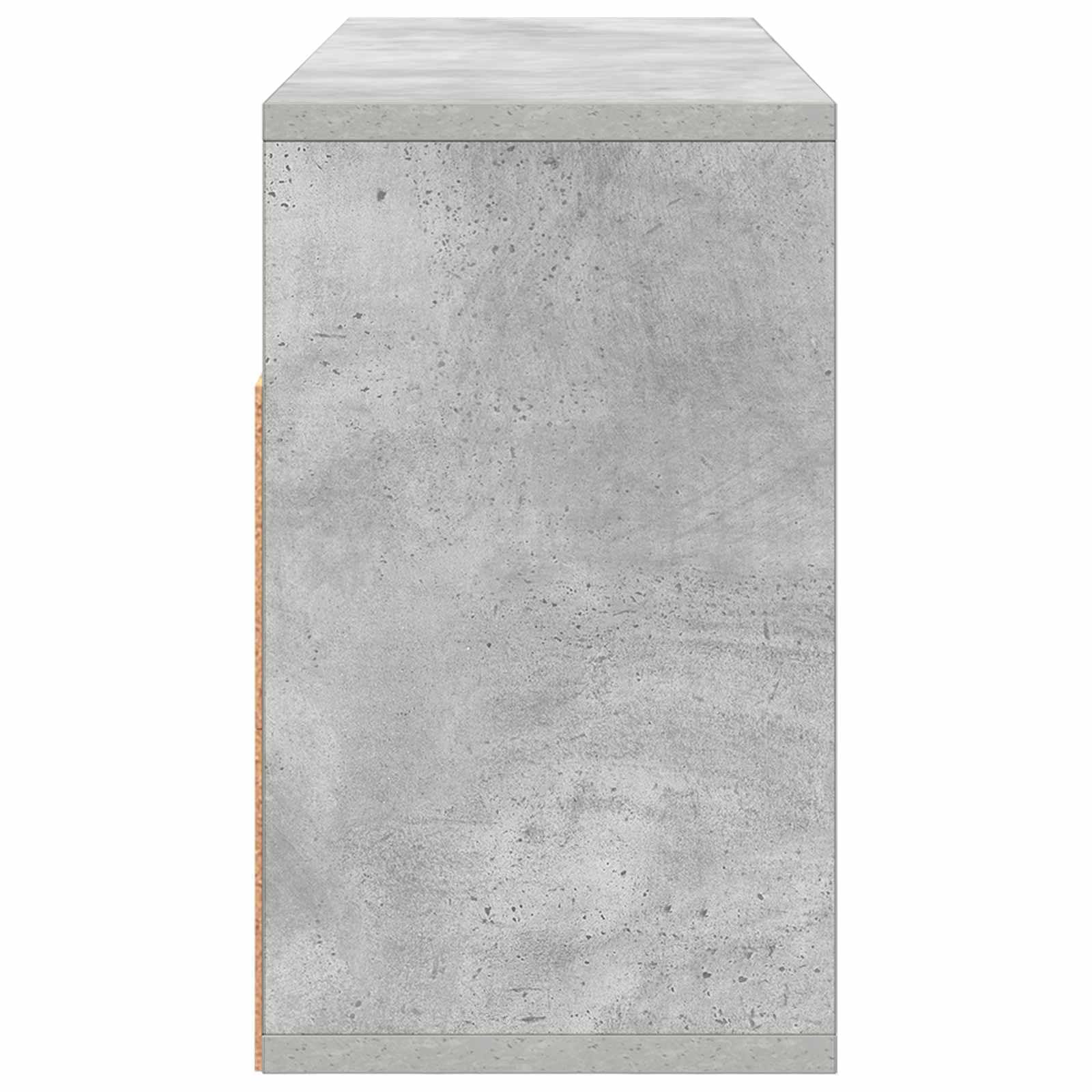 Lowboard, betonowa, szara, z 3 szufladami, 72 x 22,5 x 38 cm, meble TV i tablica multimedialna z dużą ilością miejsca do przechowywania, szafka pod umywalkę HiFi do salonu, regał i komoda, do