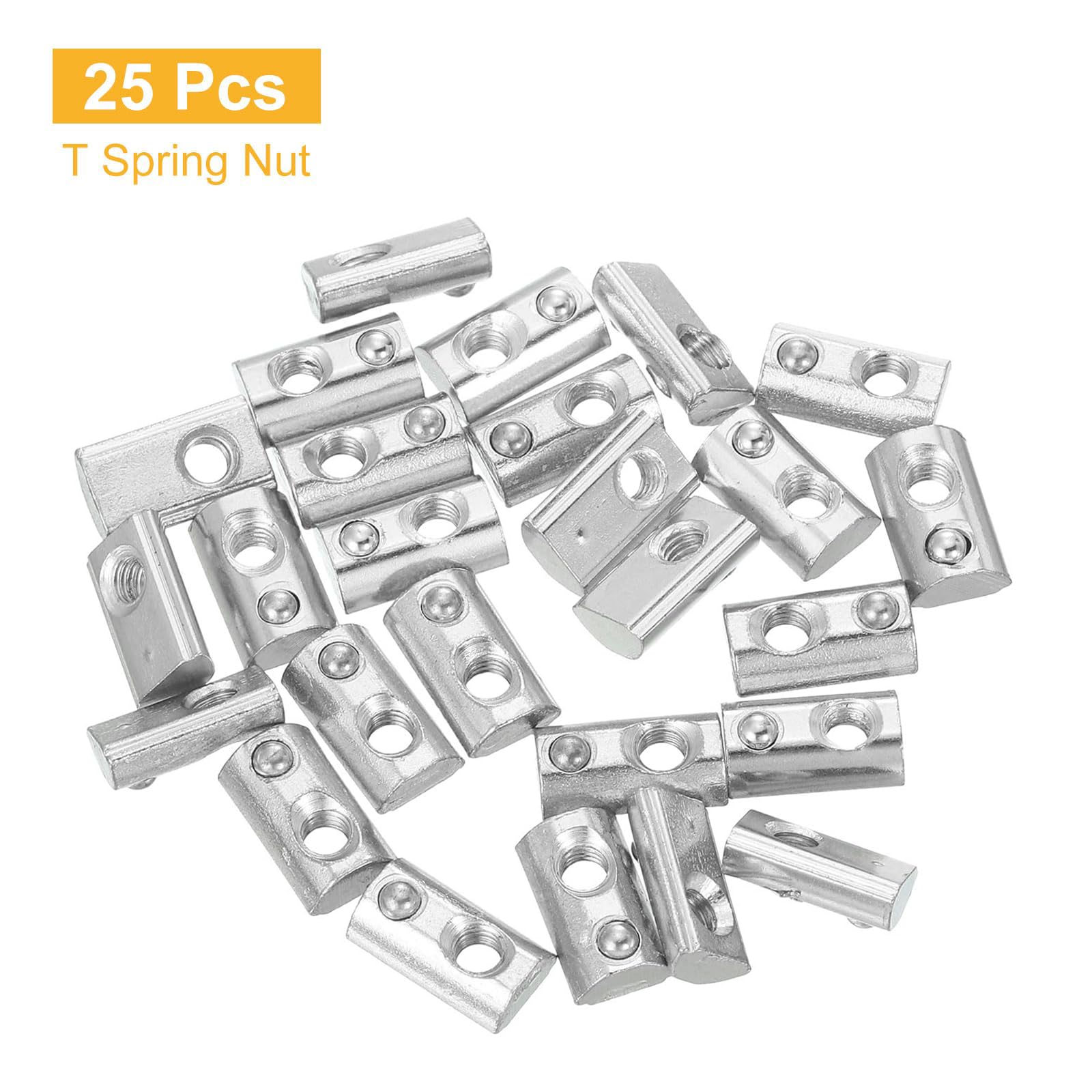 TA-VIGOR 25Pcs M4 Roll-in Spring T Nuts - Image 3