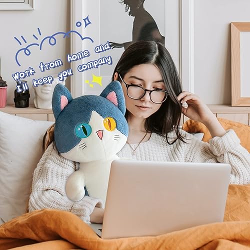 Miniatura 3 de FANGYU Lindo juguete de peluche con diseño de tiburón y gato, almohada larga para dormir, regalos para niños (31.4 pulgadas)