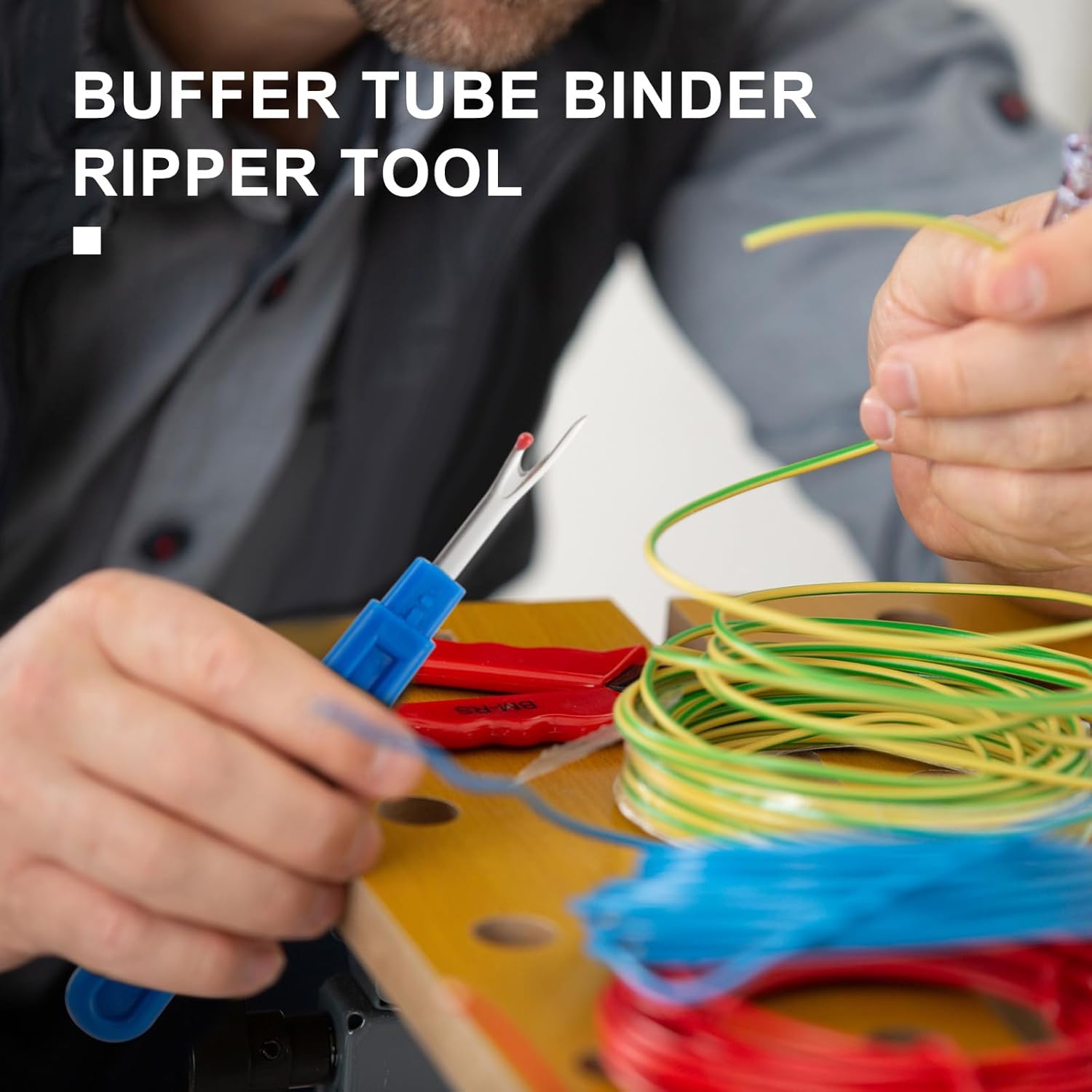 Daifunli 10 Pcs Fiber Optic Ripper Fiber Stripper Cutter Buffer Tube Binder Ripper Tools for Cable Technicians