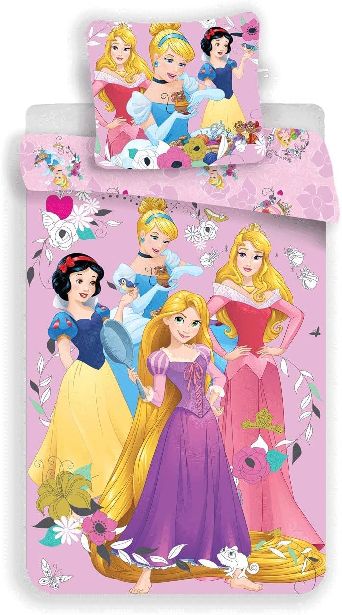 Jerry Fabrics F, Princess 2-Piece Children's Bedding Set, Reversible Duvet Cover, 140 x 200 cm, Pillowcase